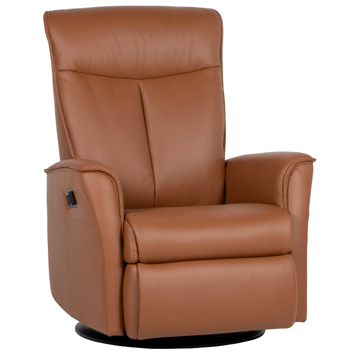 tan leather recliner