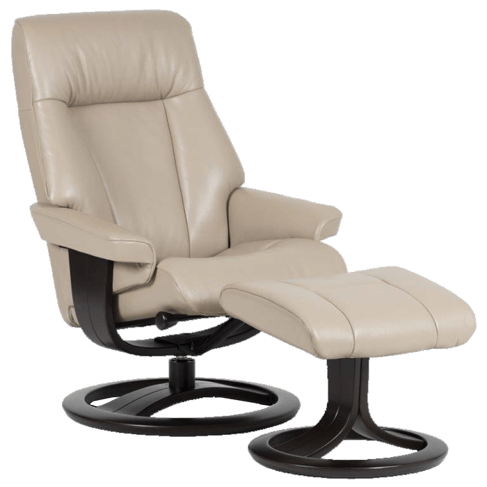 leather chair with ottoman